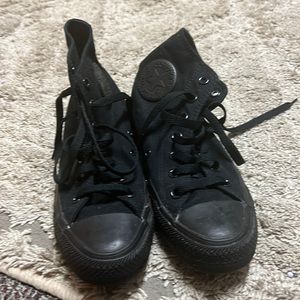 Black high top converse